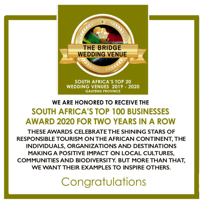 Top 20 Certification for wedding venues in Gauteng